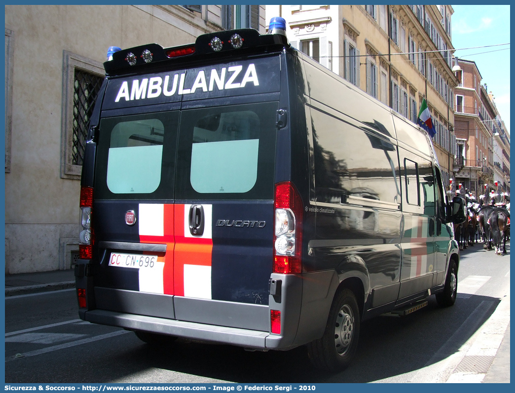 CC CN696
Arma dei Carabinieri
Reggimento Corazzieri
Fiat Ducato III serie
Allestitore Odone S.r.l.
Parole chiave: CC;C.C.;Arma;dei;Carabinieri;Reggimento;Corazzieri;Fiat;Ducato;X250;Odone