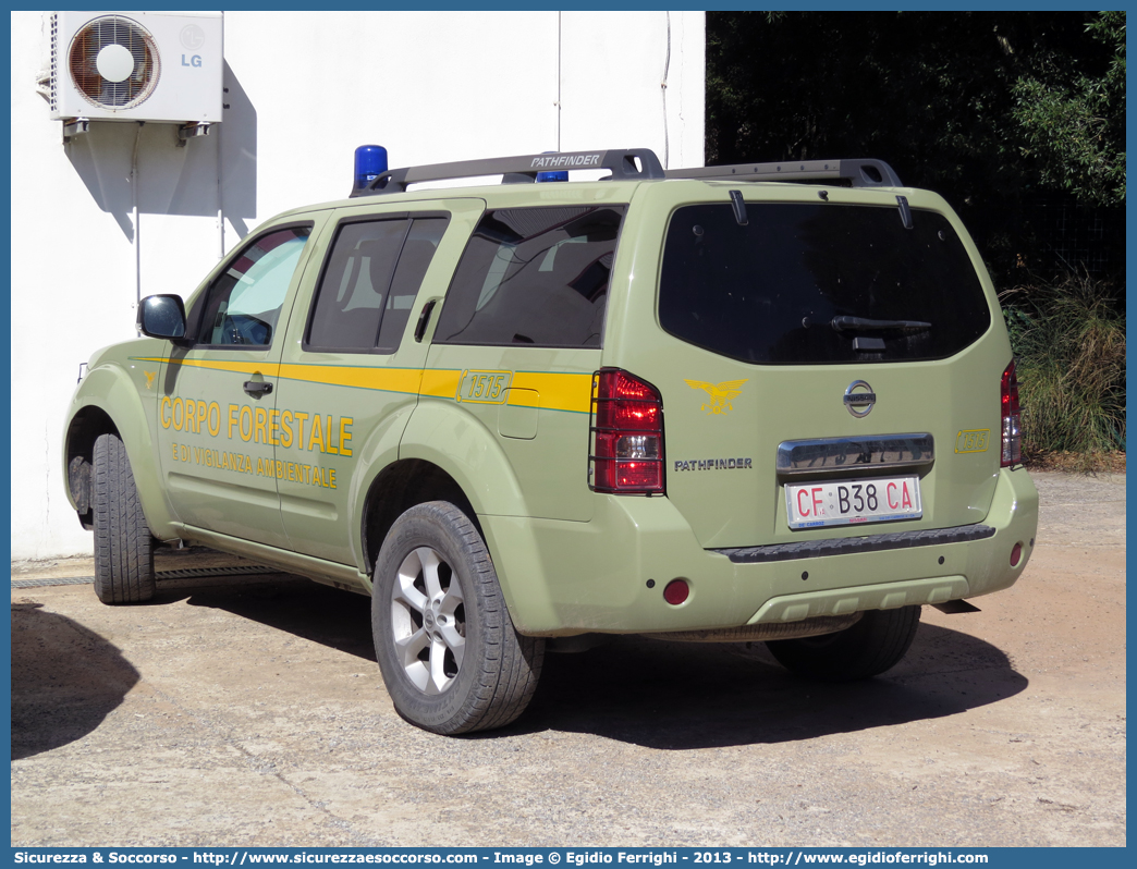 CFva B38 CA
Corpo Forestale
e di Vigilanza Ambientale
Regione Sardegna
Nissan Pathfinder III serie
Allestitore MAVE s.r.l.
Parole chiave: Corpo;Forestale;Vigilanza;Ambientale;Sardegna;CFVA;C.F.V.A.;Nissan;Pathfinder;Mave