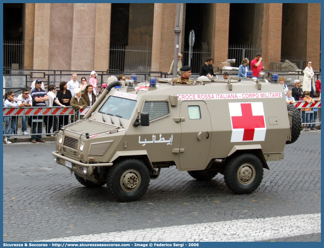 CRI A277C
Croce Rossa Italiana
Corpo Militare
Iveco VM 90P
Allestitore Boneschi S.r.l.
Parole chiave: CRIM;C.R.I.M.;Croce;Rossa;Italiana;Corpo;Militare;Iveco VM 90P;Boneschi