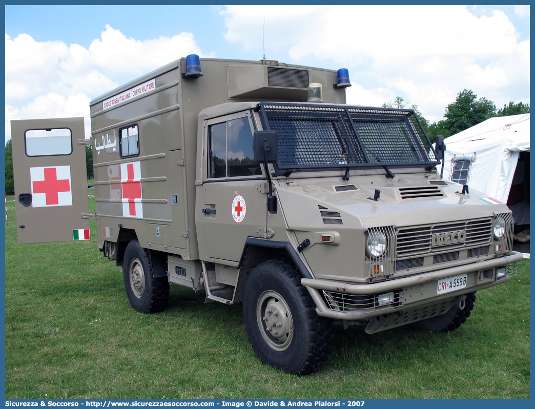 CRI A559B
Croce Rossa Italiana
Corpo Militare
Iveco VM 90
Allestitore Mussa & Graziano S.r.l.
Parole chiave: CRIM;C.R.I.M.;Croce;Rossa;Italiana;Corpo;Militare;Iveco;VM90;VM;90;Mussa;Graziano