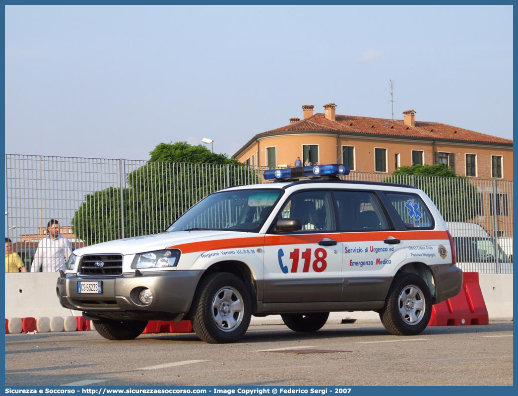 24
SUEM 118 Padova
Azienda ULSS 6 - Euganea
Padova
Subaru Forester III serie
Allestitore Busana Segnaletica
Parole chiave: 118;SUEM;Padova;Subaru Forester;Busana Segnaletica