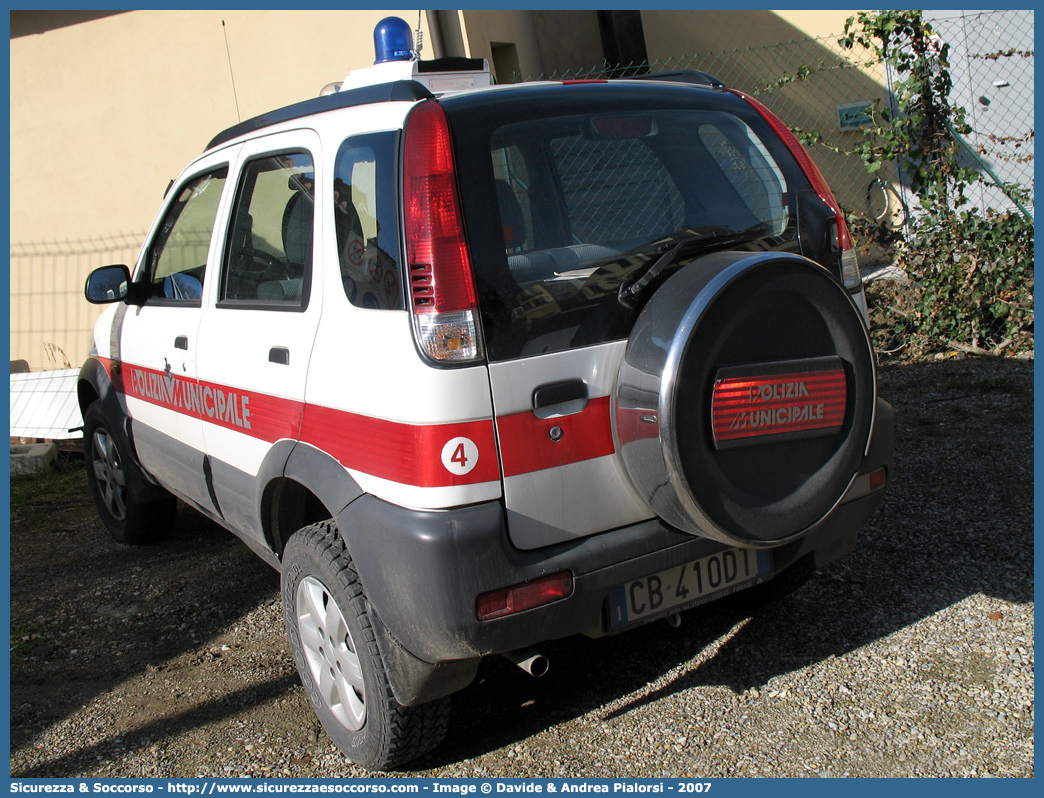 -
Polizia Municipale
Comune di Fiesole
Daihatsu Terios II serie
Parole chiave: Polizia;Locale;Municipale;Fiesole;Daihatsu;Terios