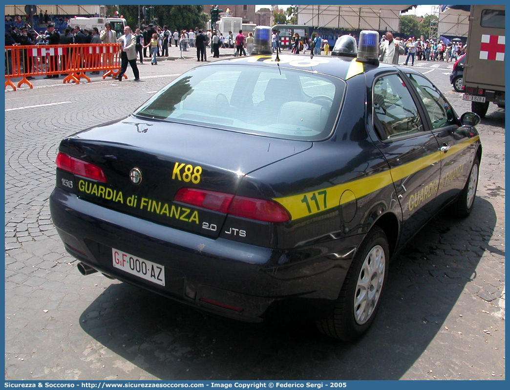 GdiF 000AZ
Guardia di Finanza
Alfa Romeo 156 II serie
Parole chiave: GDF;GdiF;G.D.F.;G.diF.;Guardia;Finanza;Guardia di Finanza;Alfa;Romeo;156