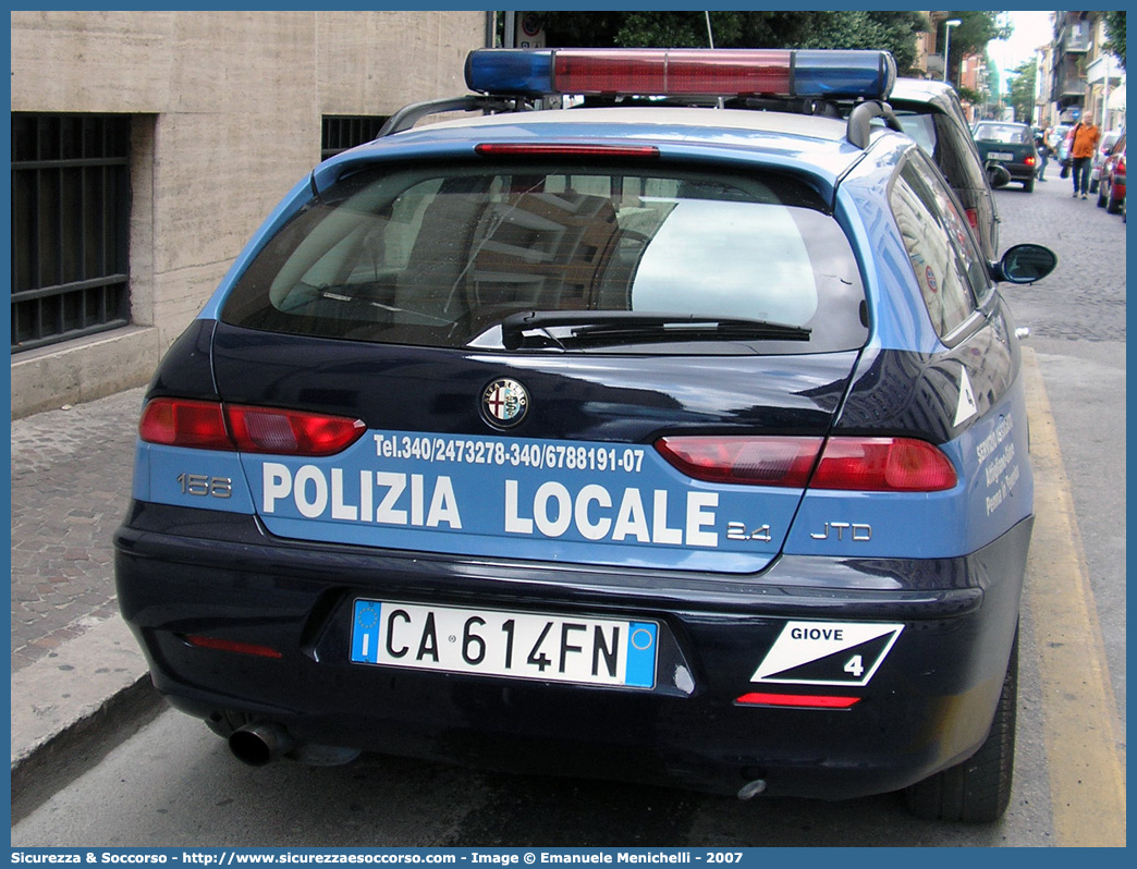 Polizia Locale YA009AC
Polizia Locale
Comune di Giove
Alfa Romeo 156 Sportwagon I serie
Parole chiave: Polizia;Locale;Municipale;Giove;Alfa Romeo;156;Sportwagon;YA009AC