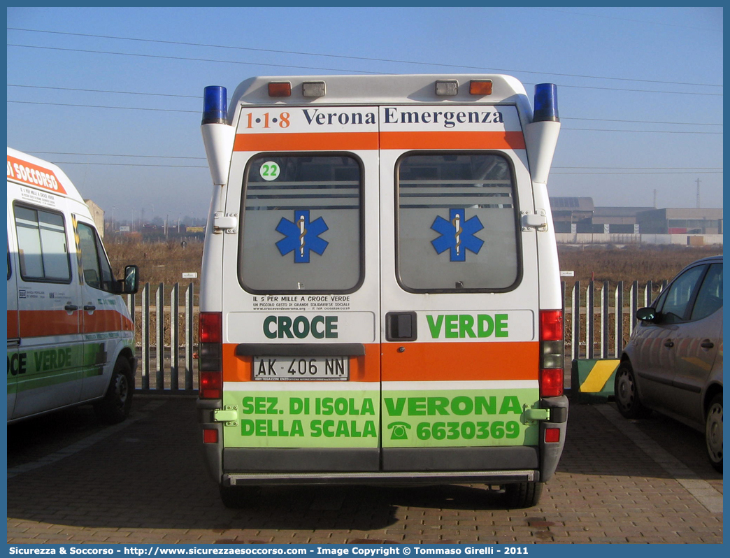 22
Croce Verde Verona
Fiat Ducato II serie
Sezione di Isola della Scala
Parole chiave: Croce Verde;CV;C.V.;Verona;Pubblica;Assistenza;Ambulanza;Fiat;Ducato