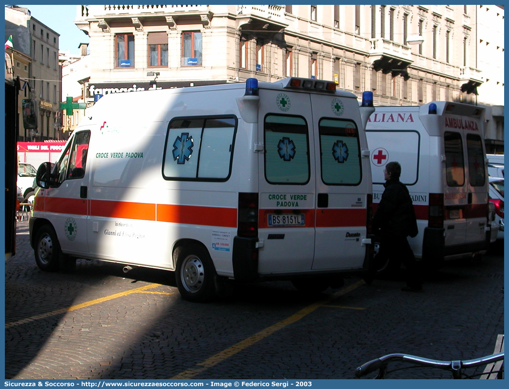 125
Pia Opera Croce Verde Padova
Fiat Ducato II serie
Allestitore MAF S.n.c.
Parole chiave: Pia;Opera;Croce;Verde;Padova;Ambulanza;Fiat;Ducato;MAF;M.A.F.