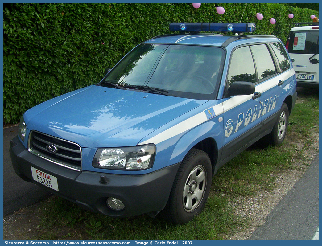 Polizia F3335
Polizia di Stato
Polizia Stradale
Subaru Forester III serie
Parole chiave: Polizia di Stato;Polizia;PS;P.S.;Stradale;Subaru;Forester;F3335