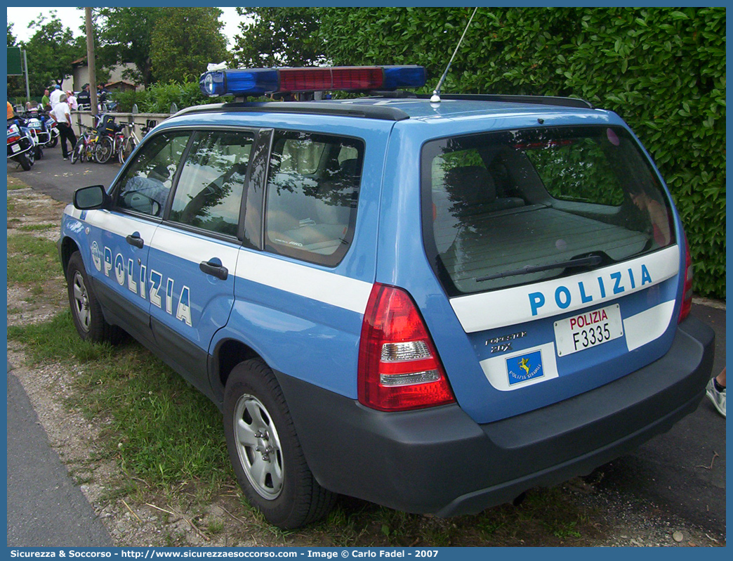 Polizia F3335
Polizia di Stato
Polizia Stradale
Subaru Forester III serie
Parole chiave: Polizia di Stato;Polizia;PS;P.S.;Stradale;Subaru;Forester;F3335