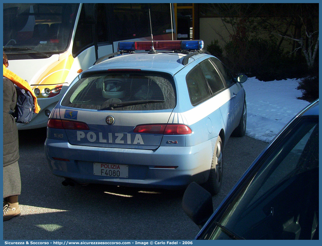 Polizia F4080
Polizia di Stato
Polizia Stradale
Alfa Romeo 156 Q4 Sportwagon II serie
Parole chiave: Polizia di Stato;Polizia;PS;Polizia Stradale;Alfa Romeo;Q4 SportWagon II serie;F4080