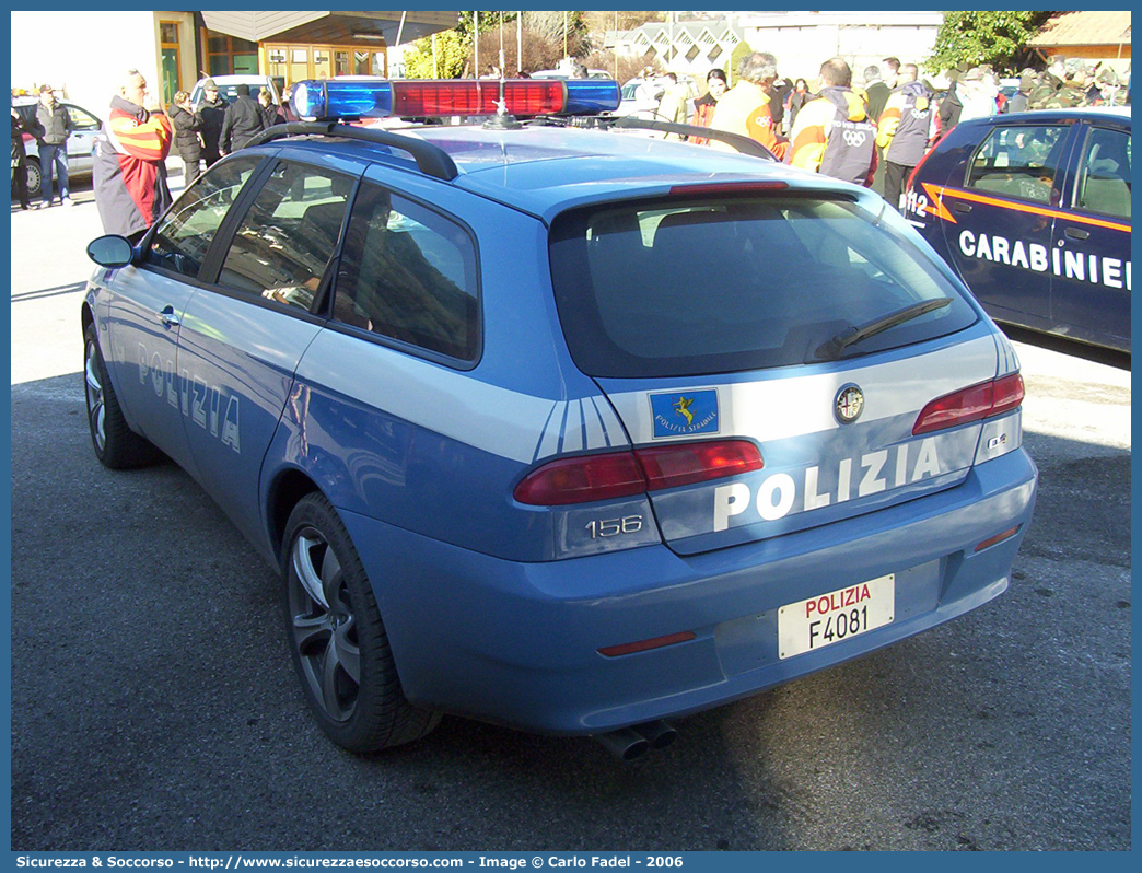 Polizia F4081
Polizia di Stato
Polizia Stradale
Alfa Romeo 156 Q4 Sportwagon II serie
Parole chiave: Polizia di Stato;Polizia;PS;Polizia Stradale;Alfa Romeo;Q4 SportWagon II serie;F4081