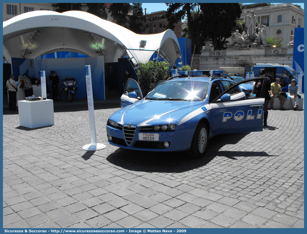 Polizia H0559
Polizia di Stato
Polizia Stradale
Alfa Romeo 159 Sportwagon
Parole chiave: Polizia di Stato;Polizia;PS;Polizia Stradale;Alfa Romeo;159 Sportwagon;H0559