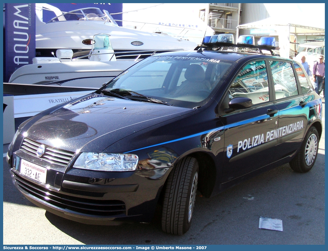 Polizia Penitenziaria 332AE
Polizia Penitenziaria
Nucleo Traduzioni e Piantonamenti
Fiat Stilo II serie
Parole chiave: PP;P.P.;Pol.Pen;PolPen;AdiC;A.diC.;Agenti;di;Custodia;Polizia;Penitenziaria;Nucleo;Traduzioni;Piantonamenti;Fiat;Stilo