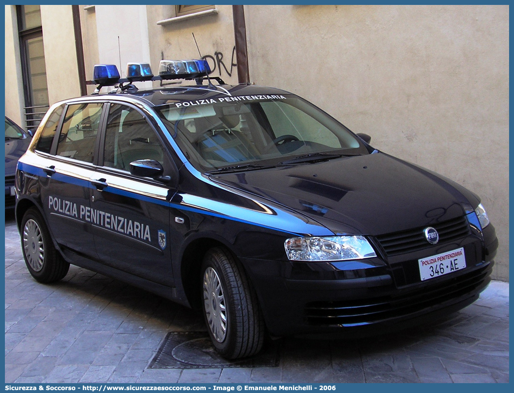 Polizia Penitenziaria 346AE
Polizia Penitenziaria
Nucleo Traduzioni e Piantonamenti
Fiat Stilo II serie
Parole chiave: PP;P.P.;Pol.Pen;PolPen;AdiC;A.diC.;Agenti;di;Custodia;Polizia;Penitenziaria;Nucleo;Traduzioni;Piantonamenti;Fiat;Stilo