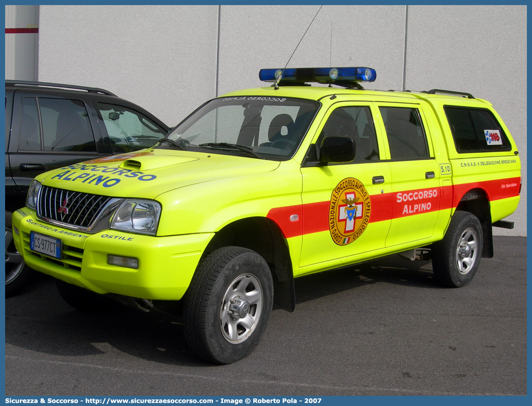 5.10
Corpo Nazionale
Soccorso Alpino e Speleologico
Delegazione Alpina V Bresciana
Mitsubishi L200 III serie
Parole chiave: CNSAS;C.N.S.A.S.;Corpo;Nazionale;Soccorso;Alpino;Speleologico;Lombardia;SASL;S.A.S.L.;Mitsubishi;L200