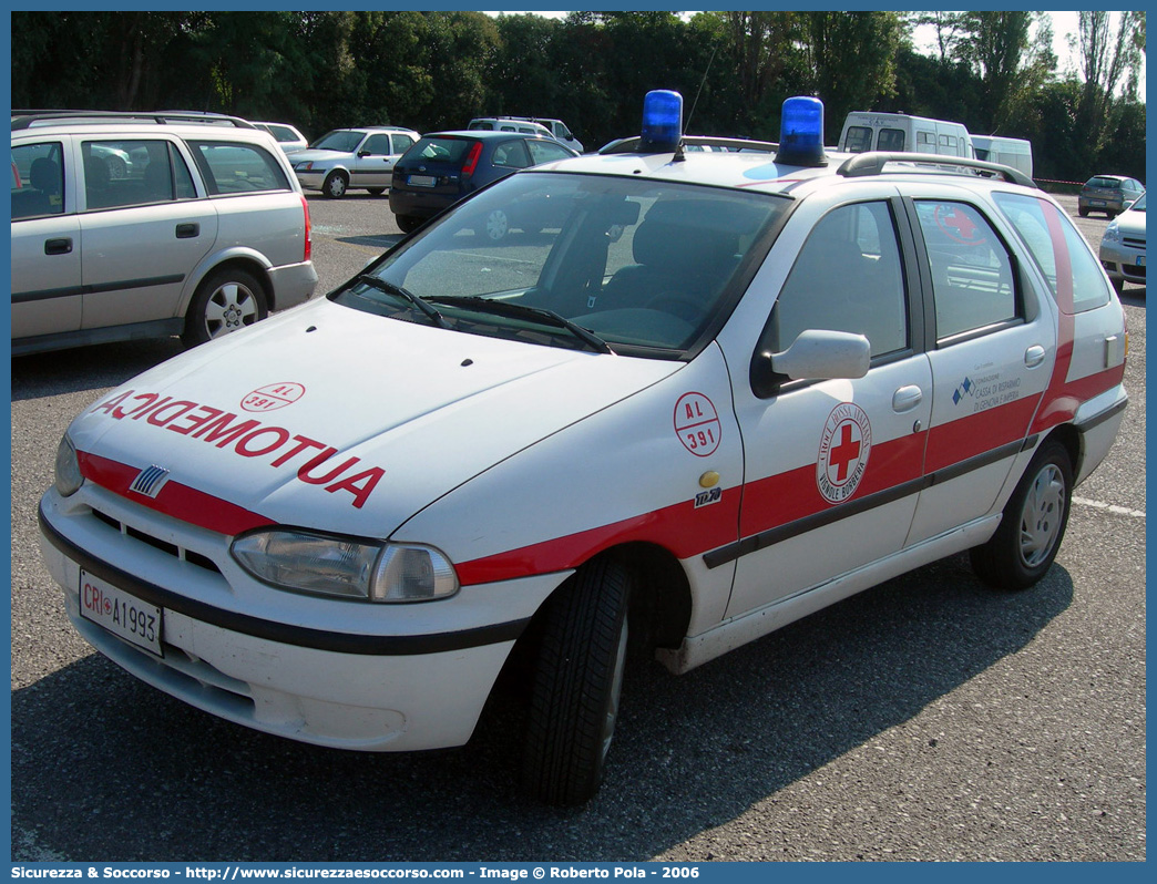 CRI A1993
Croce Rossa Italiana
Vignole Borbera (AL)
Fiat Palio Weekend I serie
Allestitore Oregon Group S.r.l.
Parole chiave: CRI;C.R.I.;Croce;Rossa;Italiana;Automedica;Auto medica;Automedicalizzata;Auto medicalizzata;Fiat;Palio;Weekend;Vignole Borbera;Oregon