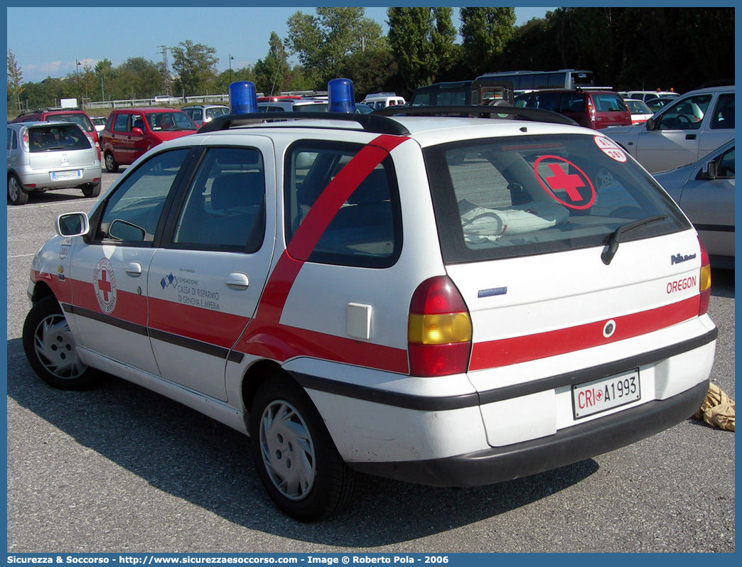 CRI A1993
Croce Rossa Italiana
Vignole Borbera (AL)
Fiat Palio Weekend I serie
Allestitore Oregon Group S.r.l.
Parole chiave: CRI;C.R.I.;Croce;Rossa;Italiana;Automedica;Auto medica;Automedicalizzata;Auto medicalizzata;Fiat;Palio;Weekend;Vignole Borbera;Oregon