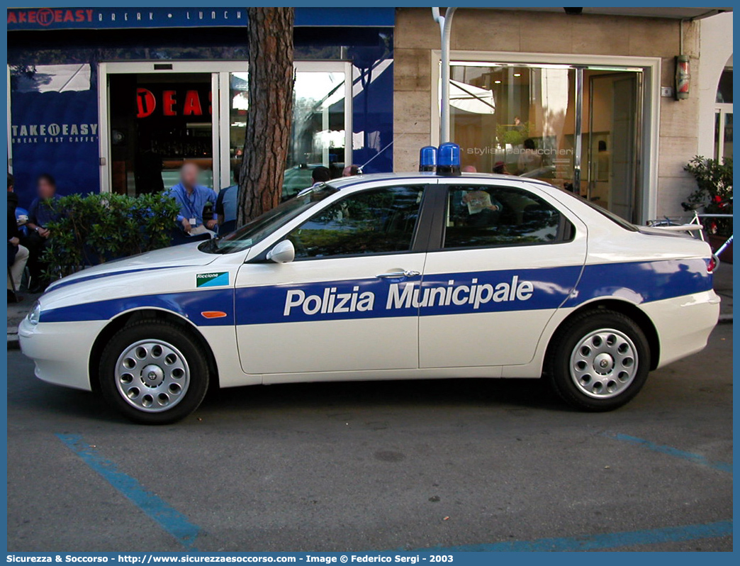 -
Polizia Municipale
Comune di Riccione
Alfa Romeo 156 I serie
Parole chiave: Polizia;Municipale;Locale;Riccione;Alfa Romeo;156