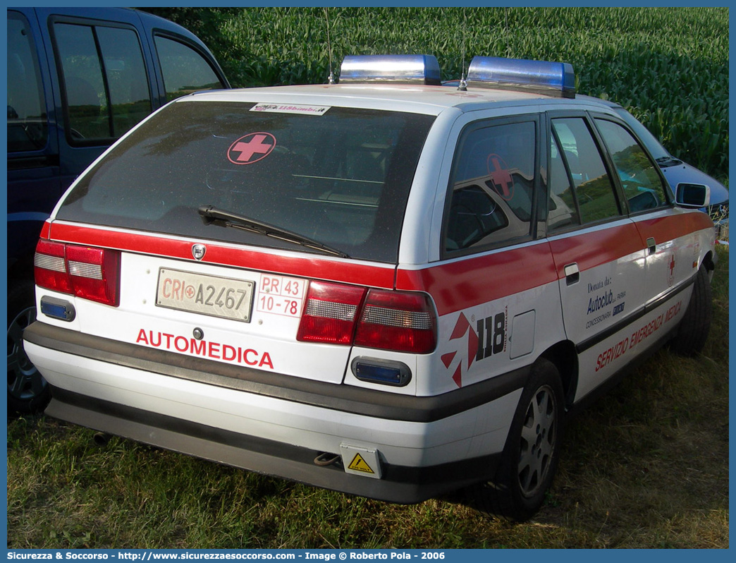 CRI A2467
Croce Rossa Italiana
Fidenza
Lancia Dedra Station Wagon
Parole chiave: CRI;C.R.I.;Croce Rossa Italiana;Automedica;Auto medica;Automedicalizzata;Auto medicalizzata;Lancia;Dedra;Station Wagon;Fidenza;A2467