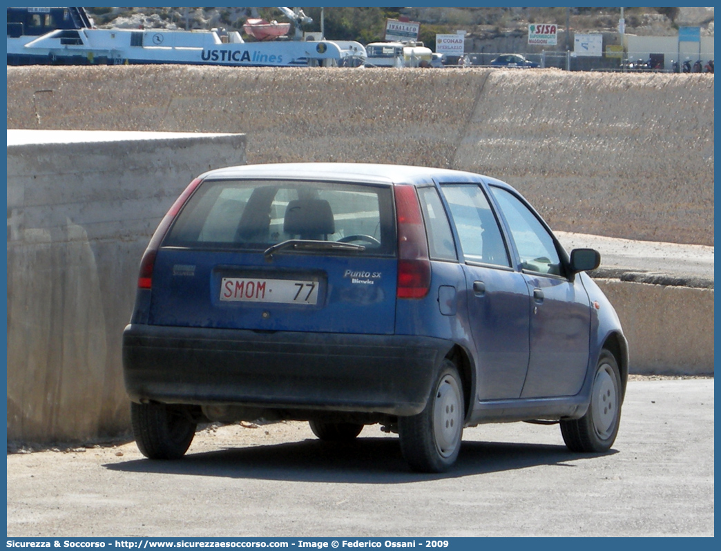 SMOM 77
Sovrano Militare Ordine di Malta
Fiat Punto I serie

Parole chiave: Sovrano;Militare;Ordine di Malta;SMOM;S.M.O.M.;Fiat;Punto I serie;77