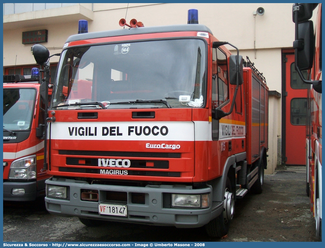 VF 18147
Corpo Nazionale Vigili del Fuoco
Iveco Magirus EuroCargo
100E18 I serie
Parole chiave: VVF;V.V.F.;Corpo;Nazionale;Vigili;del;Fuoco;AutoPompaSerbatoio;APS;A.P.S.;Iveco;Magirus;EuroCargo;100E18