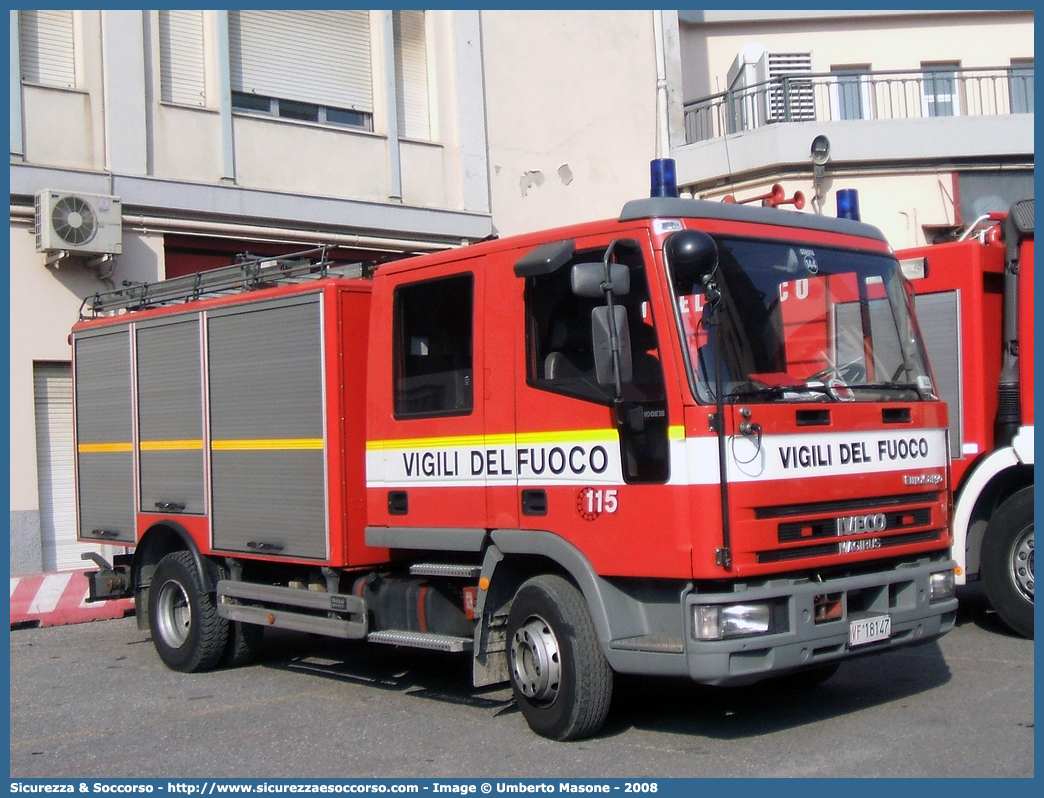 VF 18147
Corpo Nazionale Vigili del Fuoco
Iveco Magirus EuroCargo
100E18 I serie
Parole chiave: VVF;V.V.F.;Corpo;Nazionale;Vigili;del;Fuoco;AutoPompaSerbatoio;APS;A.P.S.;Iveco;Magirus;EuroCargo;100E18