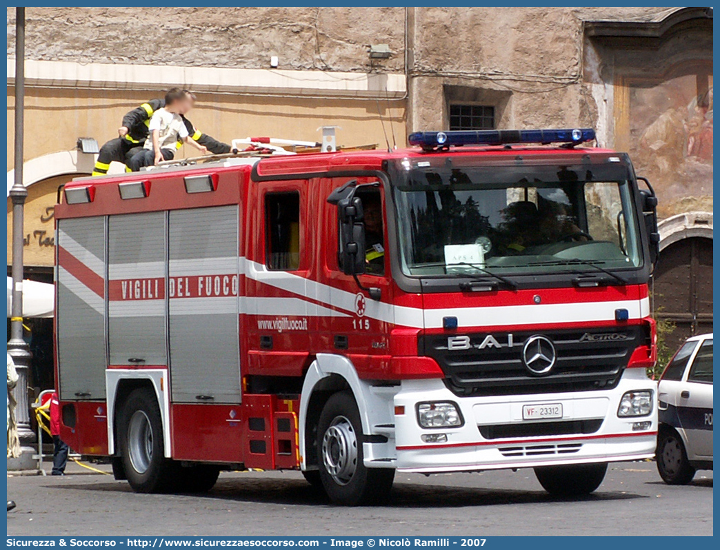 VF 23312
Corpo Nazionale Vigili del Fuoco
Mercedes Benz Actros 1841
Allestitore BAI S.r.l.
Parole chiave: VVF;V.V.F.;Corpo;Nazionale;Vigili;del;Fuoco;AutoPompaSerbatoio;APS;A.P.S.;Mercedes Benz;Actros;1841;BAI