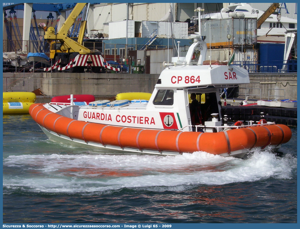 CP 864
Corpo delle Capitanerie di Porto
Guardia Costiera
Vedetta Costiera Classe 802
Cantieri Navali CodecasaDue S.p.A.
Parole chiave: CP;C.P.;G.C.;GC;Guardia;Costiera;Capitaneria;Capitanerie;Porto;Vedetta;Vedette;Costiera;Costiere;Classe;802;CodecasaDue