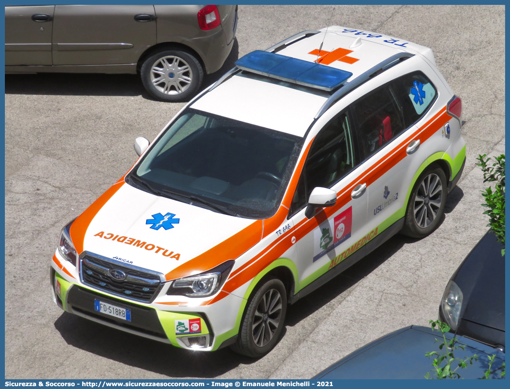 TR 646
118 Umbria Soccorso
Azienda USL Umbria 2
Subaru Forester XT VI serie restyling
Allestitore Aricar S.p.A.
(variante)
Parole chiave: 118;Umbria;Soccorso;Terni;Automedica;Automedicalizzata;Auto Medica;Auto Medicalizzata;Subaru;Forester;Aricar