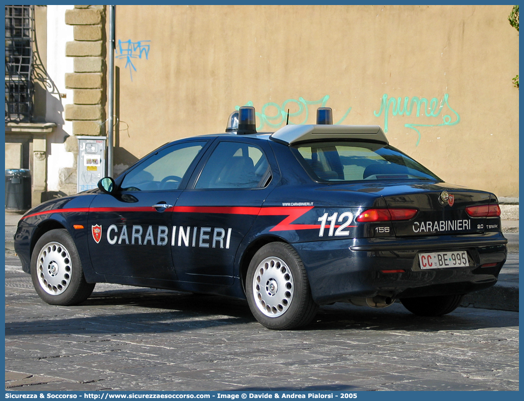 CC BE995
Arma dei Carabinieri
Alfa Romeo 156 I serie
Parole chiave: CC;C.C.;Arma;dei;Carabinieri;Nucleo;Operativo;e;Radiomobile;Radio Mobile;NORM;N.O.R.M.;NRM;N.R.M.;Alfa;Romeo;156