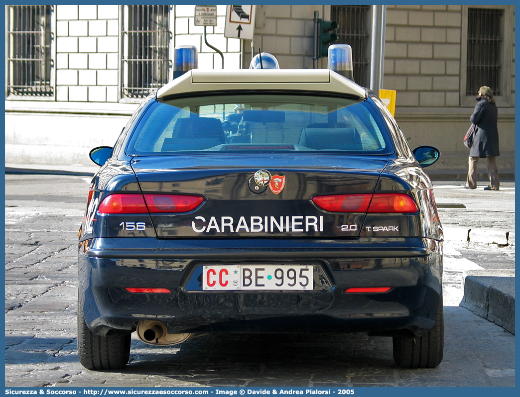 CC BE995
Arma dei Carabinieri
Alfa Romeo 156 I serie
Parole chiave: CC;C.C.;Arma;dei;Carabinieri;Nucleo;Operativo;e;Radiomobile;Radio Mobile;NORM;N.O.R.M.;NRM;N.R.M.;Alfa;Romeo;156