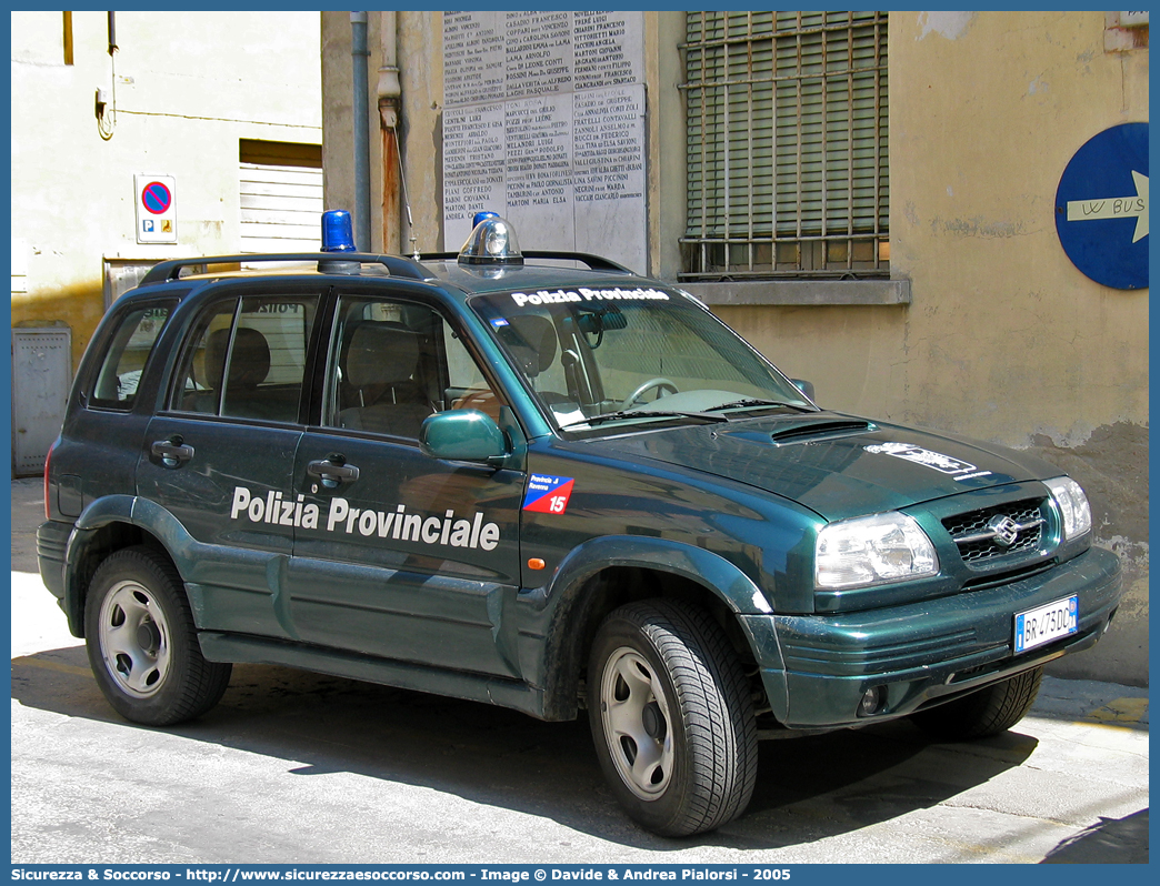 -
Polizia Provinciale
Provincia di Ravenna
Suzuki Grand Vitara II serie
Parole chiave: Polizia;Locale;Provinciale;Ravenna;Suzuki;Grand Vitara