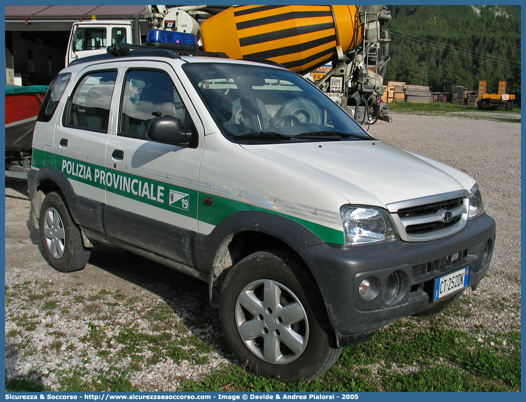 -
Polizia Provinciale
Provincia di Belluno
Daihatsu Terios II serie
Parole chiave: PL;P.L.;Polizia;Locale;Provinciale;Belluno;Daihatsu;Terios