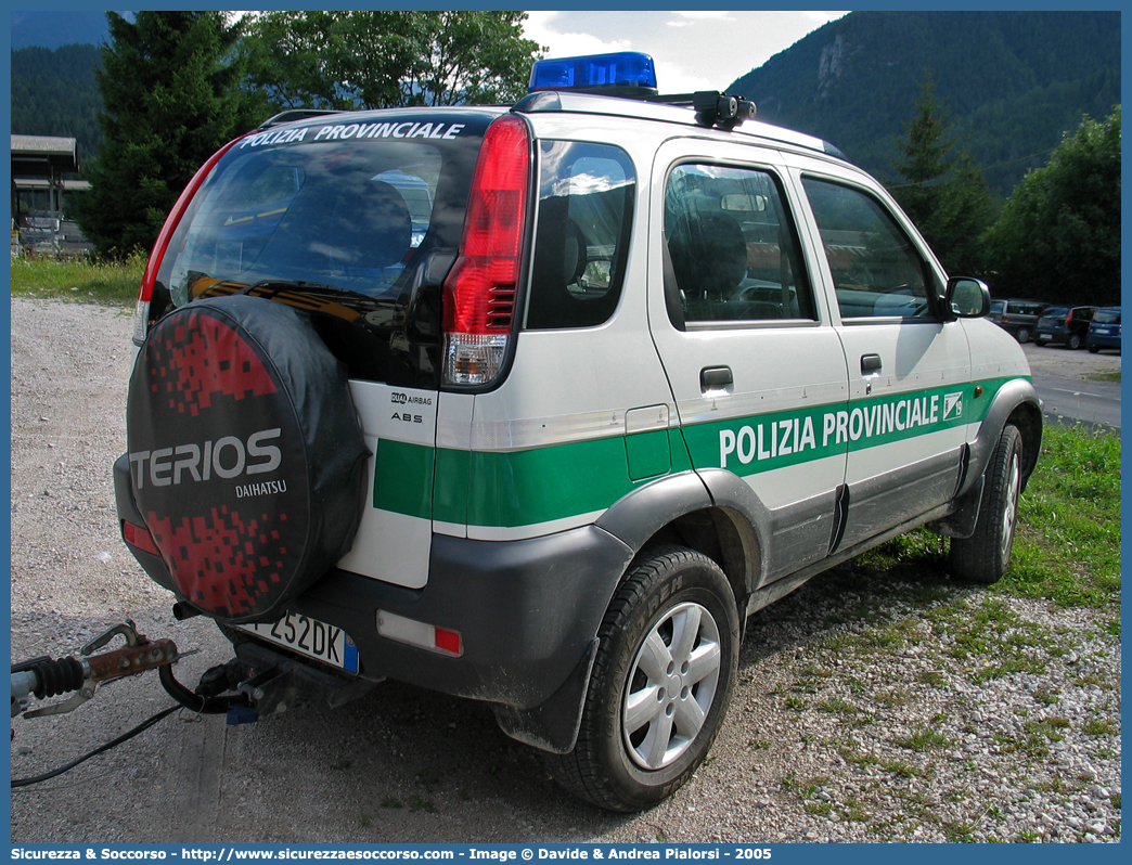 -
Polizia Provinciale
Provincia di Belluno
Daihatsu Terios II serie
Parole chiave: PL;P.L.;Polizia;Locale;Provinciale;Belluno;Daihatsu;Terios