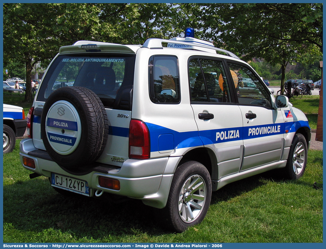 -
Polizia Provinciale
Provincia di Forlì - Cesena
Suzuki Grand Vitara II serie
Parole chiave: Polizia;Locale;Provinciale;Forlì;Cesena;Suzuki;Grand Vitara