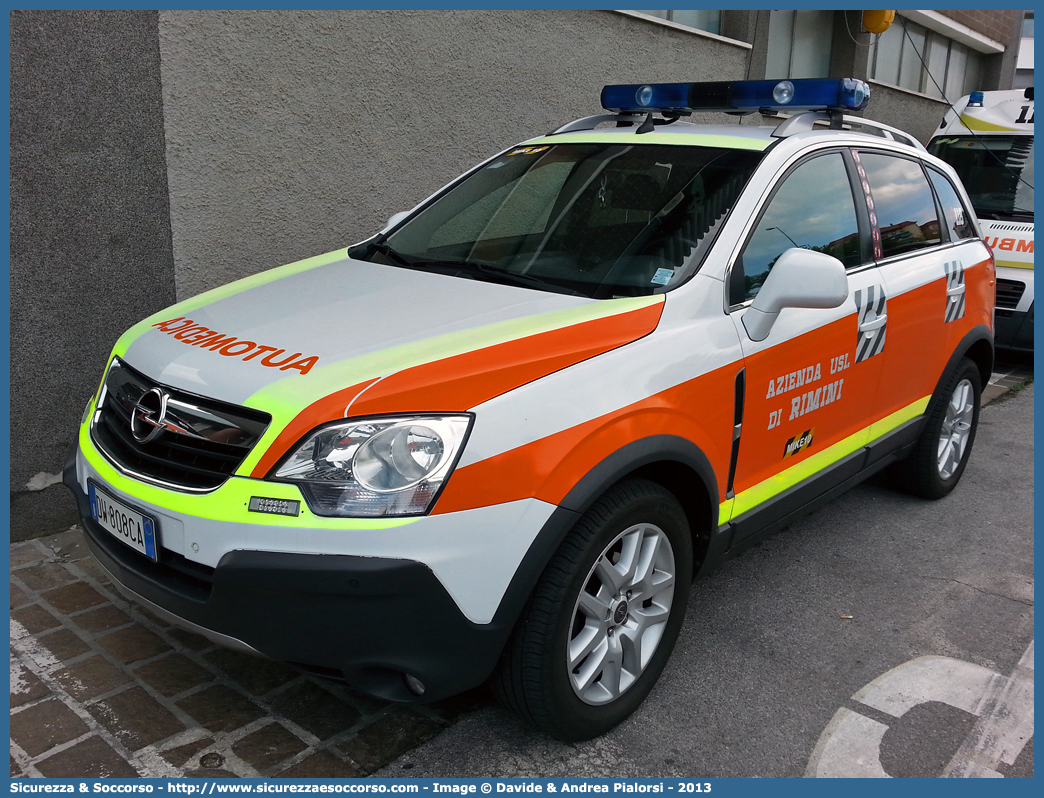 MIKE 10
118 Romagna Soccorso
Ambito Territoriale di Rimini
Opel Antara
Allestitore Vision S.r.l.
Parole chiave: 118;Romagna;Soccorso;Rimini;Automedica;Automedicalizzata;Auto Medica;Auto Medicalizzata;Opel;Antara;Vision