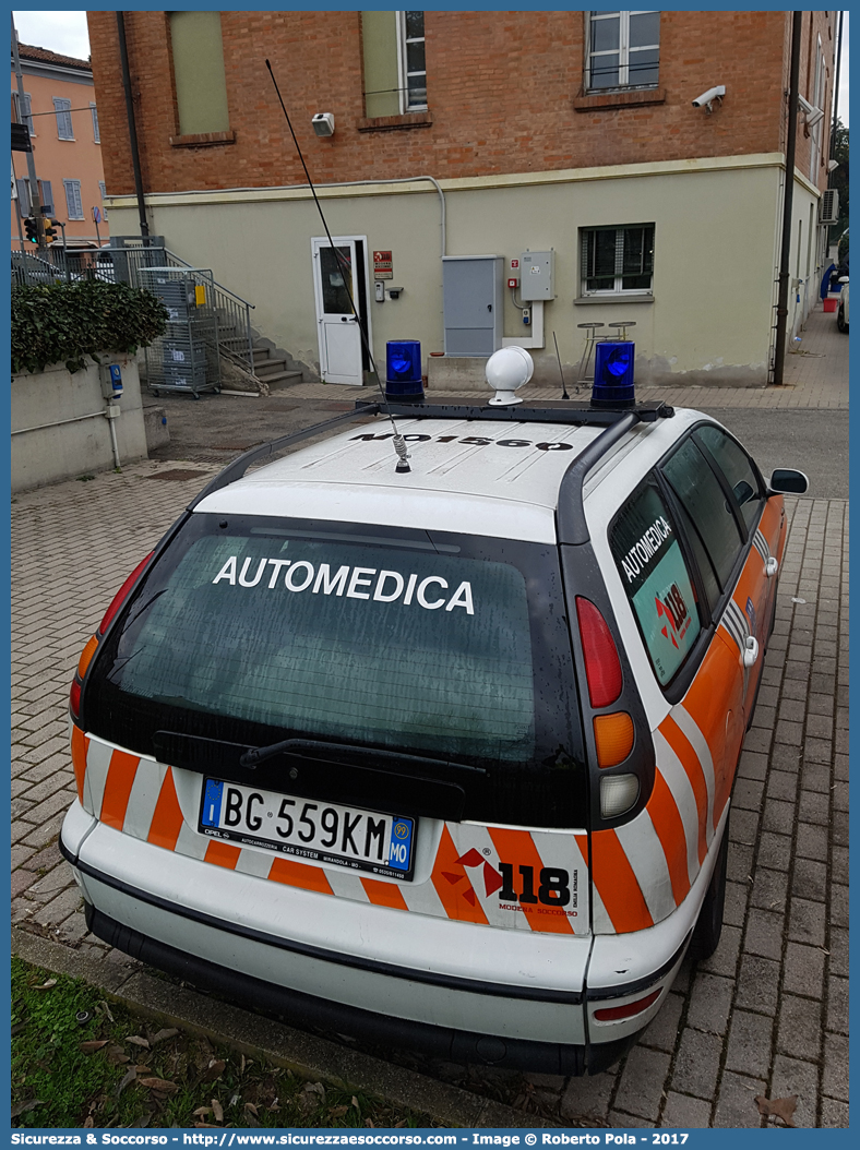 MO 1560
118 Modena Soccorso
Fiat Marea Weekend
Allestitore Aricar S.p.A.
(variante)
Parole chiave: 118;Modena;Soccorso;Automedica;Automedicalizzata;Auto Medica;Auto Medicalizzata;Fiat;Marea;Weekend;Aricar