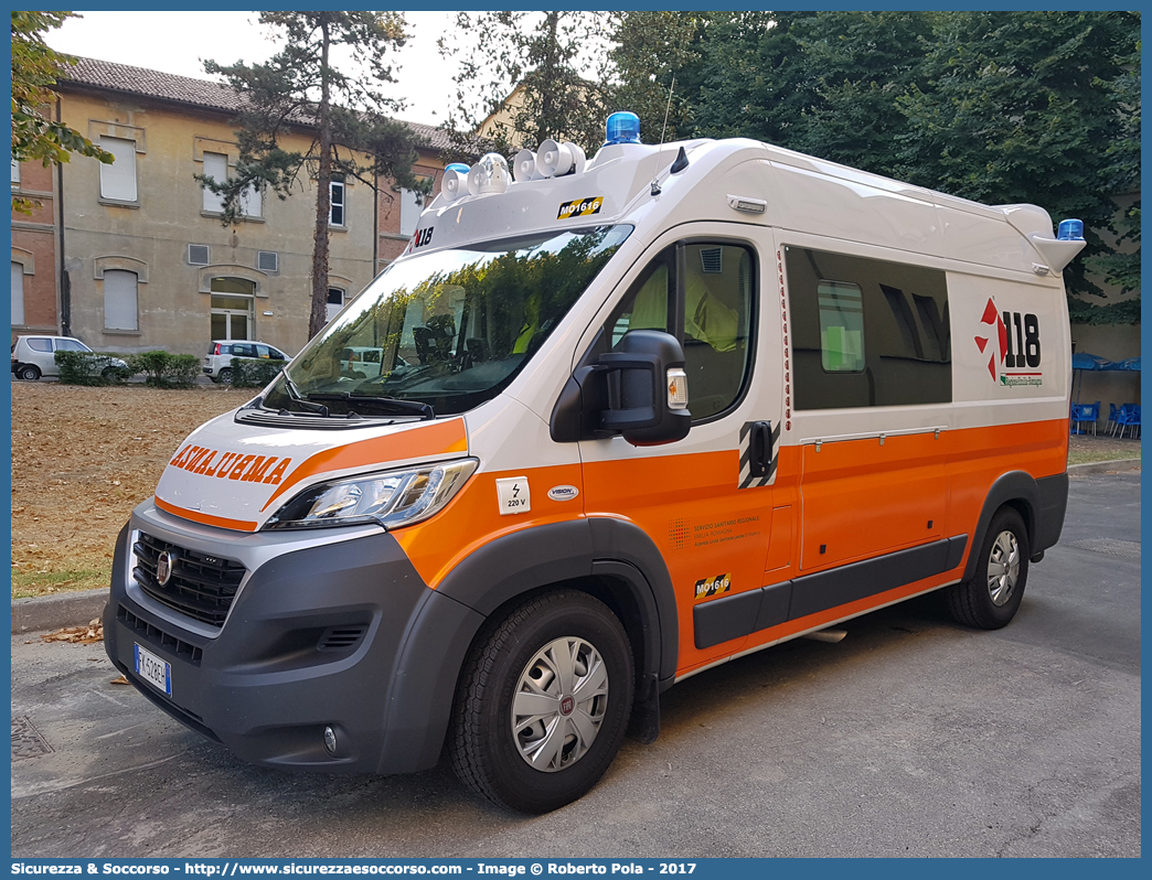 MO 1616
118 Modena Soccorso
Fiat Ducato III serie restyling
Allestitore Vision S.r.l.
Parole chiave: 118;Modena;Soccorso;Ambulanza;Autoambulanza;Fiat;Ducato;X290;X 290;Vision