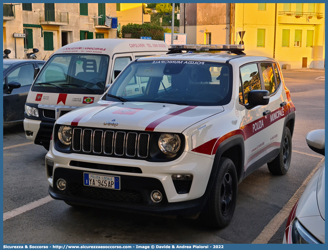 Polizia Locale YA945AP
Polizia Municipale
Comune di Capoliveri
Jeep Renegade I serie restyling
Allestitore Bertazzoni S.r.l.
Parole chiave: PL;P.L.;PM;P.M.;Polizia;Locale;Municipale;Capoliveri;Bertazzoni;Jeep;Renegade