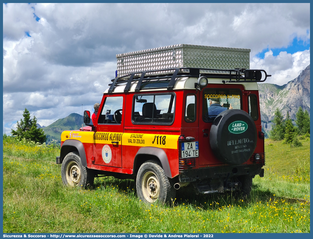 -
Corpo Nazionale
Soccorso Alpino e Speleologico
Delegazione Alpina II Bellunese
Stazione Val di Zoldo
Land Rover Defender 90
Parole chiave: CNSAS;C.N.S.A.S.;Corpo;Nazionale;Soccorso;Alpino;Speleologico;Veneto;SASV;S.A.S.V.;Val di Zoldo;Land Rover;Defender;90