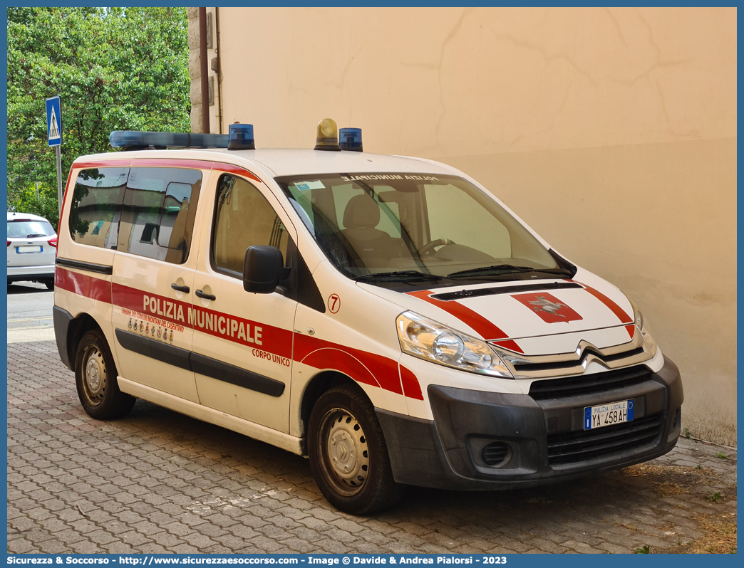 Polizia Locale YA458AH
Polizia Municipale
Unione Comuni Montani del Casentino
Fiat Scudo IV serie
Allestitore Ciabilli S.r.l.
Parole chiave: Polizia;Locale;Municipale;Comuni Montani del Casentino;Castel Focognano;Castel San Niccolò;Castel San Niccolo;Chitignano;Chiusi della Verna;Montemignaio;Ortignano Raggiolo;Poppi;Stia;Talla;Fiat;Scudo;Ciabilli;YA458AH;YA 458 AH