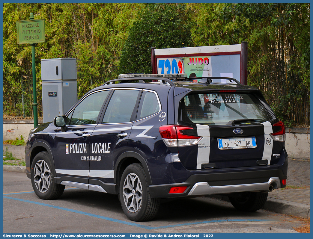 Polizia Locale YA527AH
Polizia Locale
Comune di Altamura
Subaru Forester e-Boxer
Allestitore Bertazzoni S.r.l.
Parole chiave: Polizia;Locale;Municipale;Altamura;Subaru;Forester;e-Boxer;e - Boxer;Bertazzoni;YA527AH;YA 527 AH