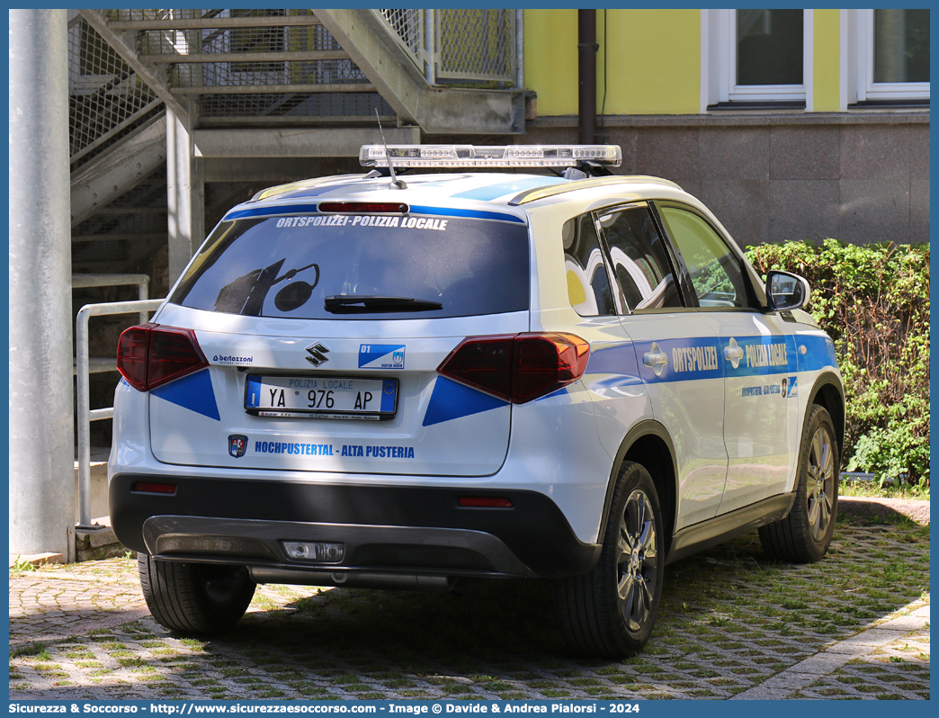 Polizia Locale YA976AP
Polizia Locale
Comune di Sesto
Suzuki Nuova Vitara I serie restyling
Allestitore Bertazzoni S.r.l.
Parole chiave: Polizia;Locale;Municipale;Sesto;Sexten;Suzuki;Nuova Vitara;Bertazzoni;YA976AP;YA 976 AP