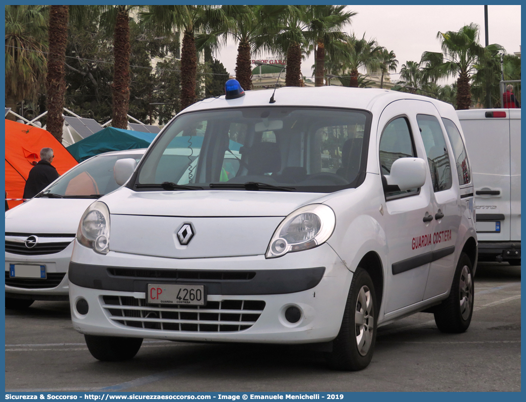 CP 4260
Corpo delle Capitanerie di Porto
Guardia Costiera 
Renault Kangoo III serie
Parole chiave: CP;C.P.;GC;G.C.;Guardia;Costiera;Capitaneria;Capitanerie;di;Porto;Renault;Kangoo