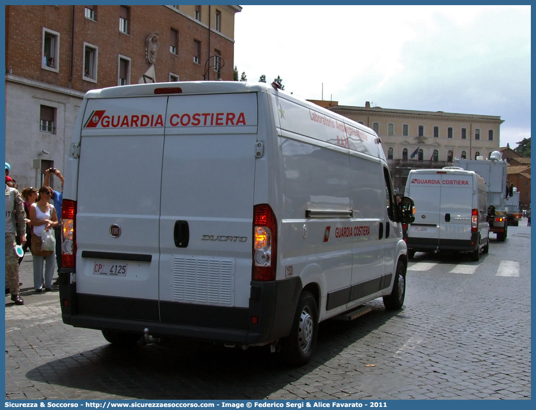 CP 4125
Corpo delle Capitanerie di Porto
Guardia Costiera
Fiat Ducato III serie
(variante)
Parole chiave: CP;C.P.;GC;G.C.;Guardia;Costiera;Capitaneria;Capitanerie;Porto;Guardia Costiera;Fiat;Ducato;X250;X 250;4125