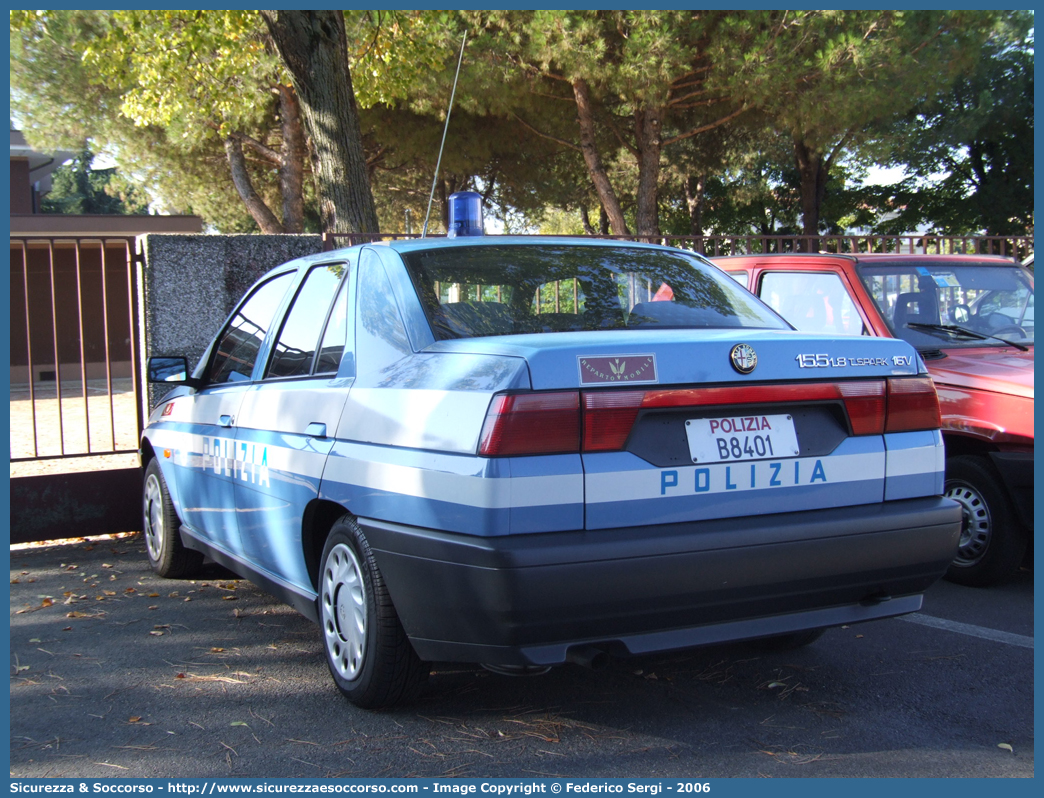 Polizia B8401
Polizia di Stato
Reparto Mobile
Alfa Romeo 155
Parole chiave: PS;P.S.;Polizia;Polizia di Stato;Reparto Mobile;Alfa Romeo;155