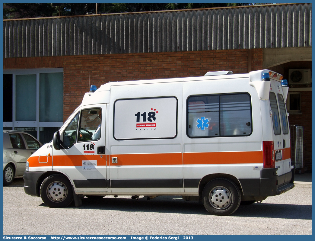 D26
118 Udine
Fiat Ducato II serie restyling
Parole chiave: 118;Udine;Azienda;Ospedaliero;Ospedaliera;Universitaria;Santa;Maria;Misericordia;Ambulanza;Autoambulanza;Fiat;Ducato;D26;D 26;D.26