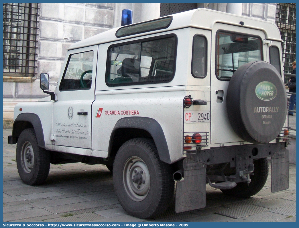 CP 2940
Corpo delle Capitanerie di Porto
Guardia Costiera
Land Rover Defender 90
Parole chiave: CP;GC;C.P.;G.C.;Guardia Costiera;Capitaneria di Porto;Capitanerie di Porto;Land Rover;Defender;90;2940