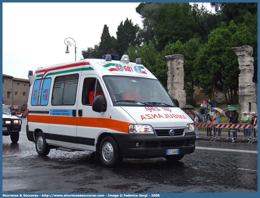 501
118 A.R.E.S.
Fiat Ducato II serie restyling
Allestitore FAST S.r.l.
Parole chiave: 118;A.R.E.S.;ARES;Azienda;Regionale;Emergenza;Sanitaria;Lazio;Soccorso;Roma;Ambulanza;Fiat;Ducato;FAST