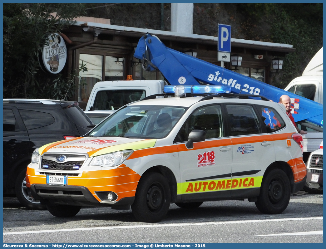 SIERRA 1
118 Savona Soccorso
Subaru Forester VI serie
Allestitore Alea Italia S.r.l.
Parole chiave: 118;Savona;Soccorso;Automedica;Subaru;Forester;Alea