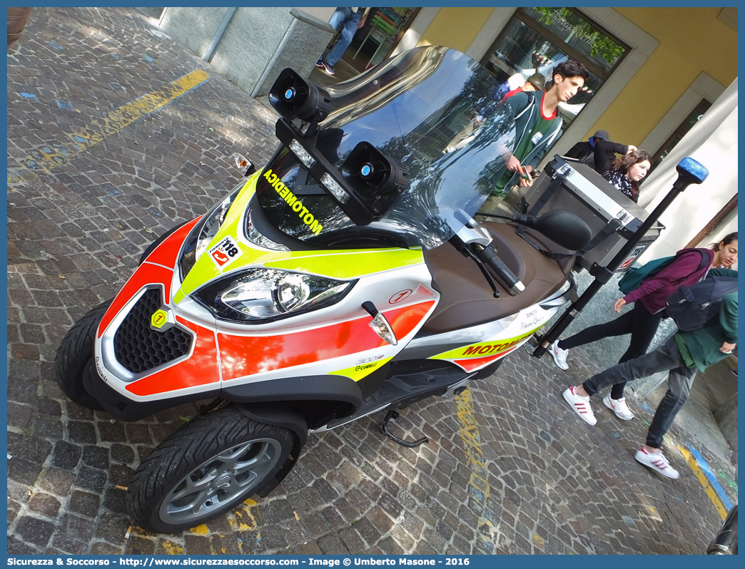 -
118 Cuneo
Piaggio MP3 LT 300IE
Allestitore Ciabilli S.r.l.
Parole chiave: 118;Cuneo;Motomedica;Moto Medica;Piaggio;Mp3;Mp;3